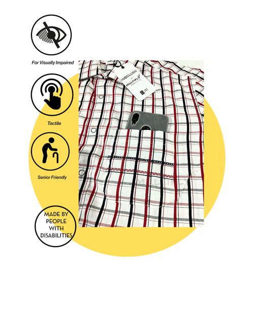 EasySense Tactile Shirt | Visually Impaired Friendly | Tactile Embroidery | Adaptive Details